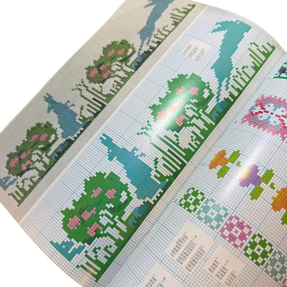 DMC Library Cross Stitch Embroidery Booklets Garlands‎ Patterns 1979 Vintage OOP